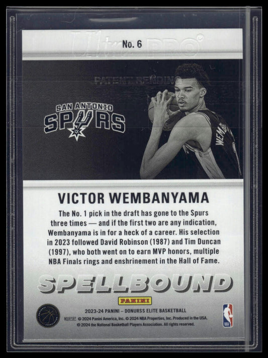 2023-24 Donruss Elite #6 Victor Wembanyama Spellbound