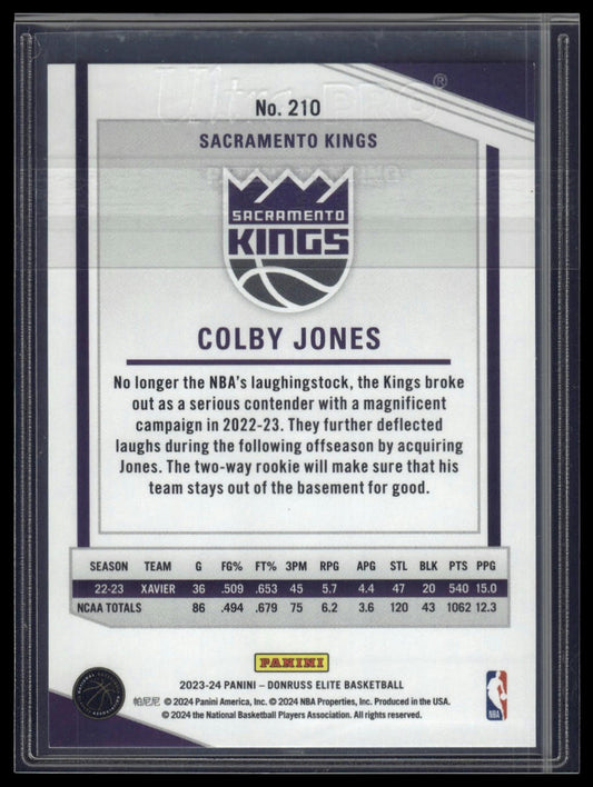 2023-24 Donruss Elite #210 Colby Jones Orange