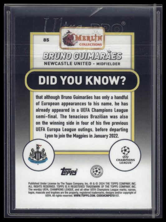 2023-24 Merlin UEFA Club Competitions #85 Bruno Guimarães Atomic #/250