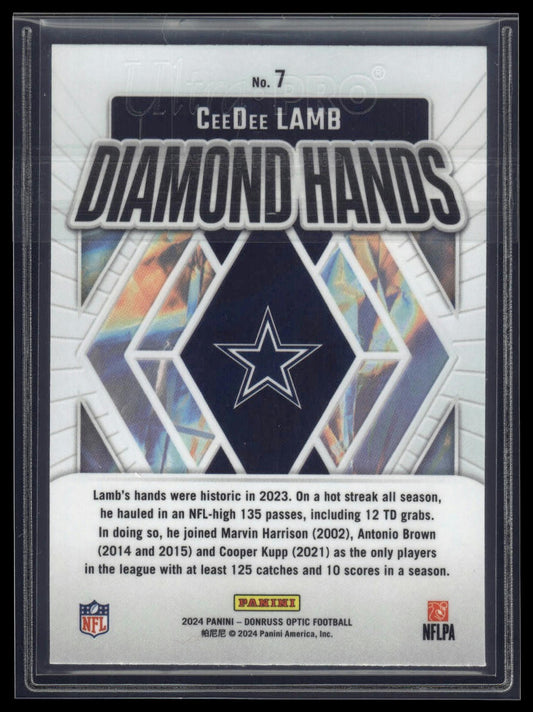 2024 Donruss Optic #7 CeeDee Lamb Diamond Hands