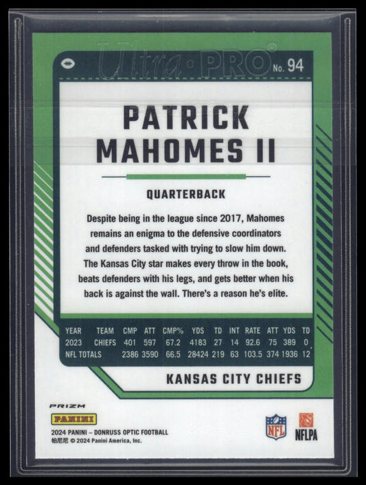 2024 Donruss Optic #94 Patrick Mahomes II Holo