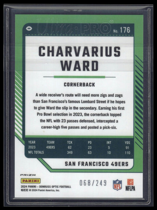 2024 Donruss Optic #176 Charvarius Ward Orange #/249
