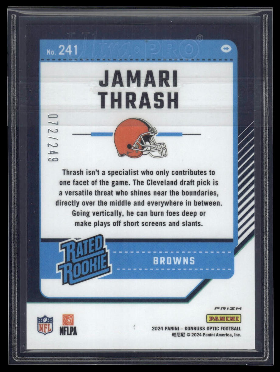 2024 Donruss Optic #241 Jamari Thrash Orange #/249