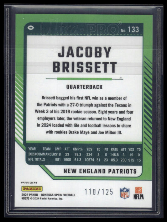 2024 Donruss Optic #133 Jacoby Brissett Red #/125
