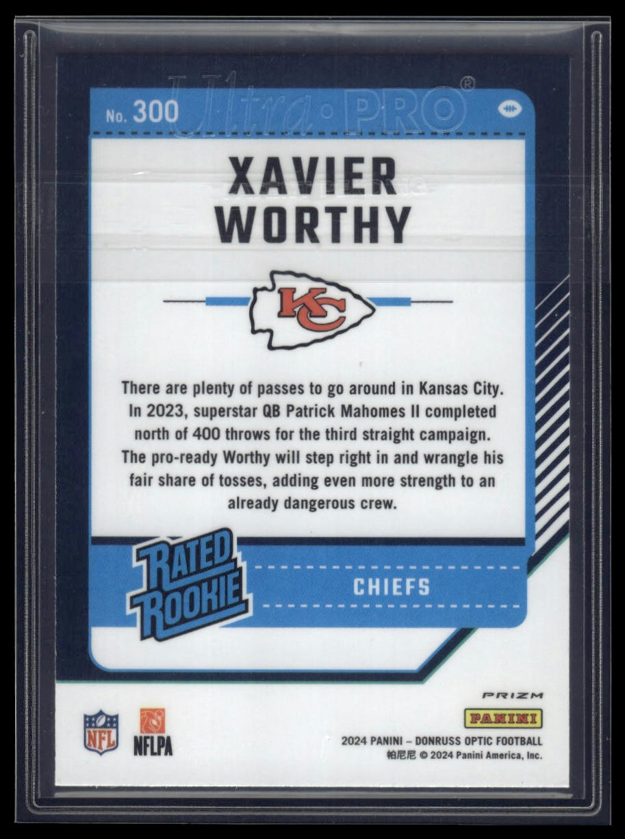 2024 Donruss Optic #300 Xavier Worthy Pink