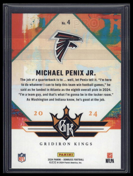 2024 Donruss #4 Michael Penix Jr. Rookie Gridiron Kings