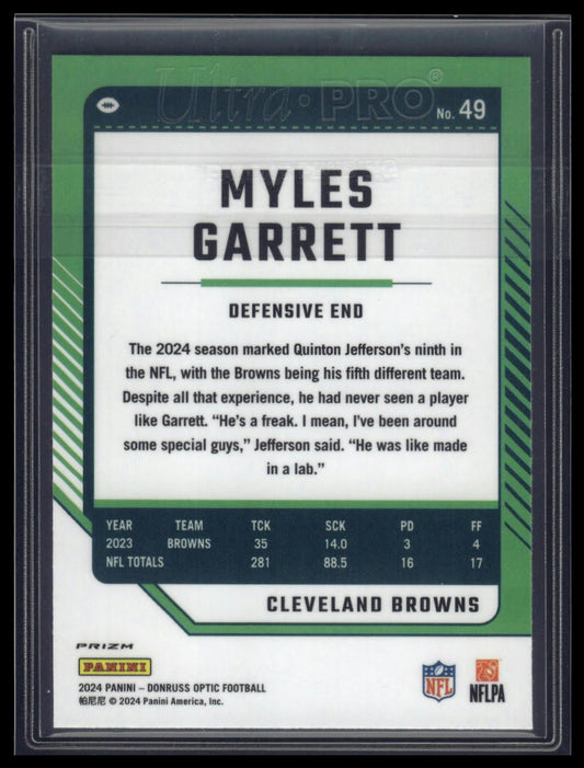 2024 Donruss Optic #49 Myles Garrett Holo