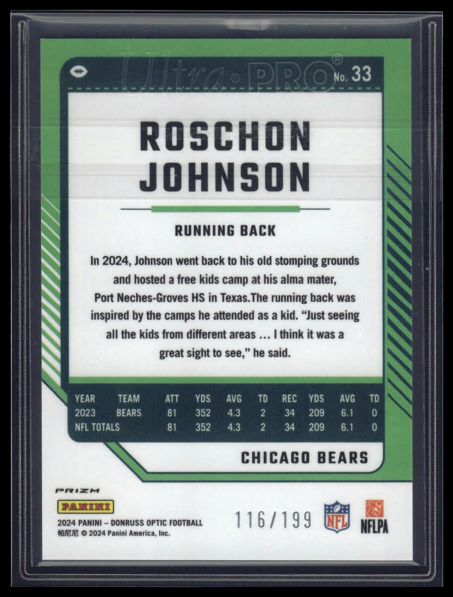 2024 Donruss Optic #33 Roschon Johnson Blue #/199