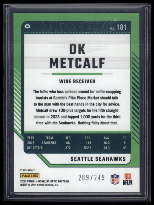 2024 Donruss Optic #181 DK Metcalf Orange #/249