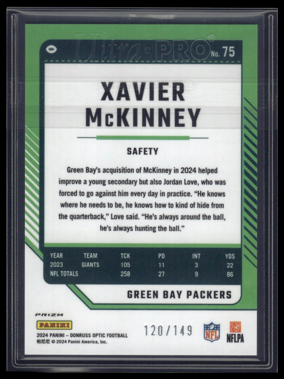 2024 Donruss Optic #75 Xavier McKinney Flex #/149