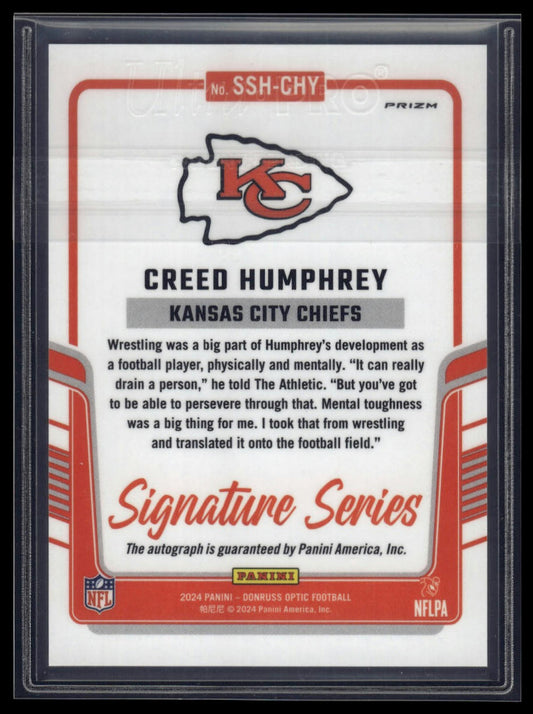 2024 Donruss Optic #SSH-CHY Creed Humphrey Signature Series Holo
