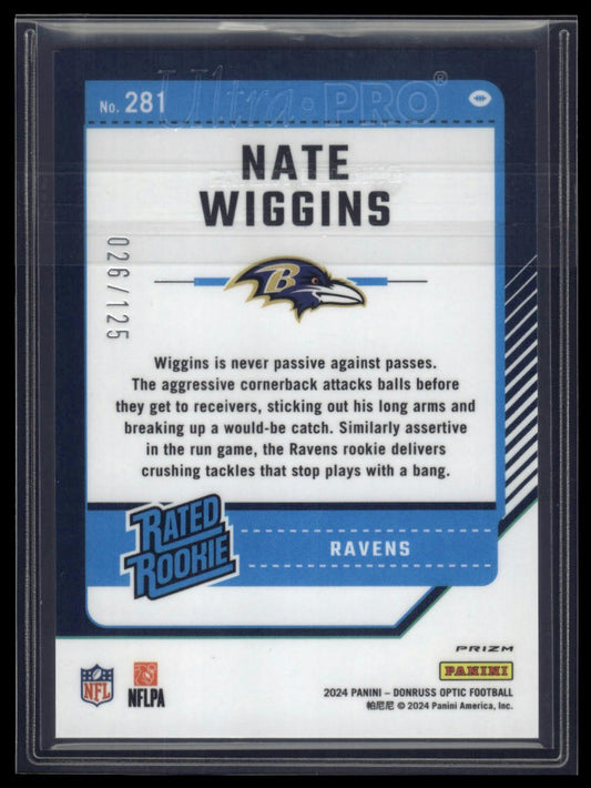 2024 Donruss Optic #281 Nate Wiggins Red #/125