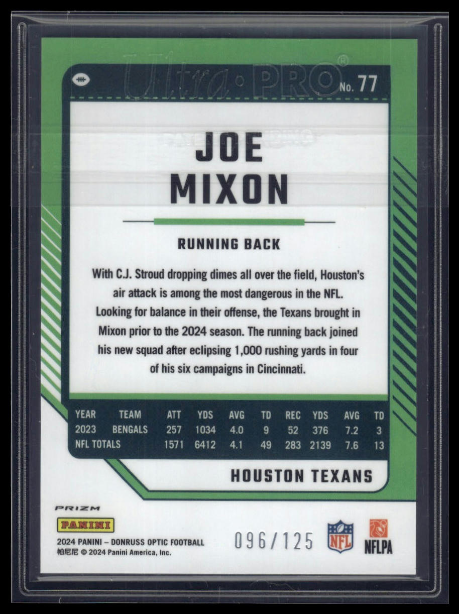 2024 Donruss Optic #77 Joe Mixon Red #/125