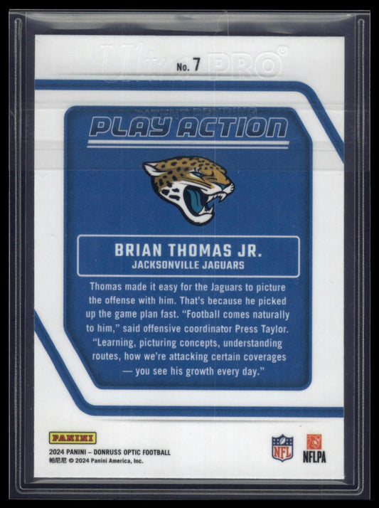 2024 Donruss Optic #7 Brian Thomas Jr. Play Action