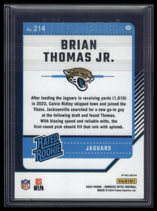 2024 Donruss Optic #214 Brian Thomas Jr. Holo