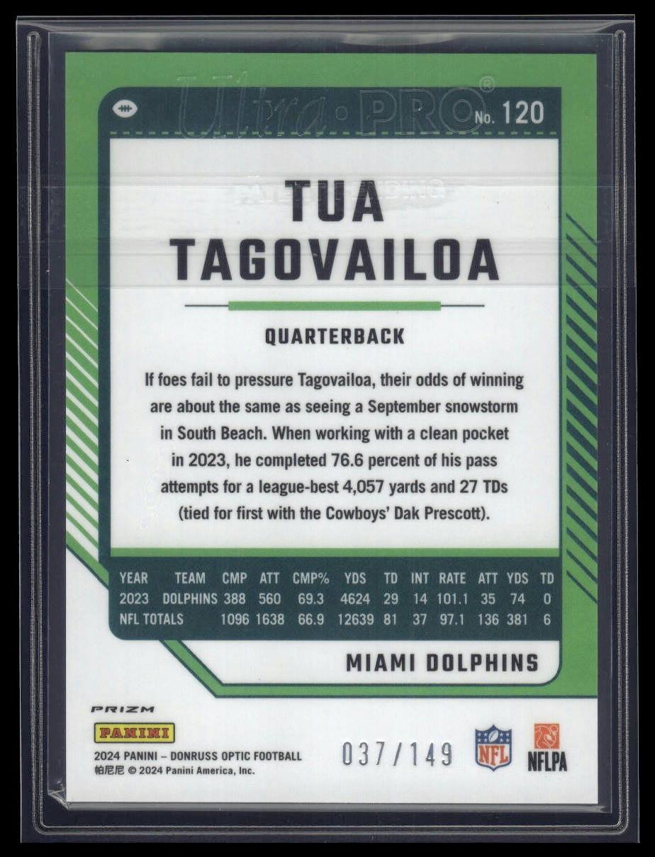 2024 Donruss Optic #120 Tua Tagovailoa Flex #/149