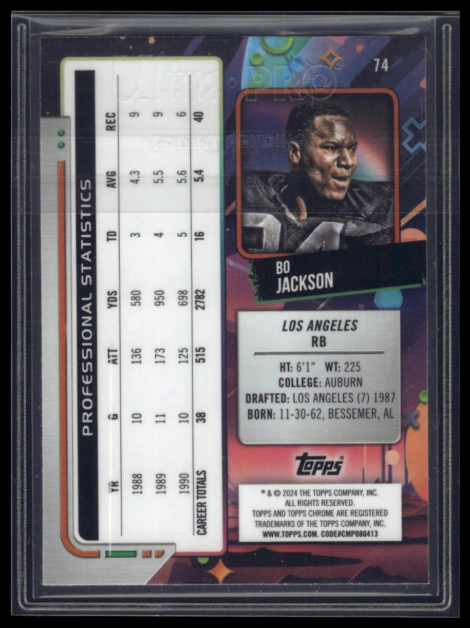2024 Topps Chrome Cosmic #74 Bo Jackson Nucleus Refractors