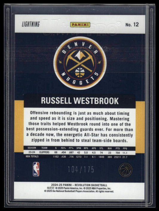 2024-25 Panini Revolution #12 Russell Westbrook Lightning #/175