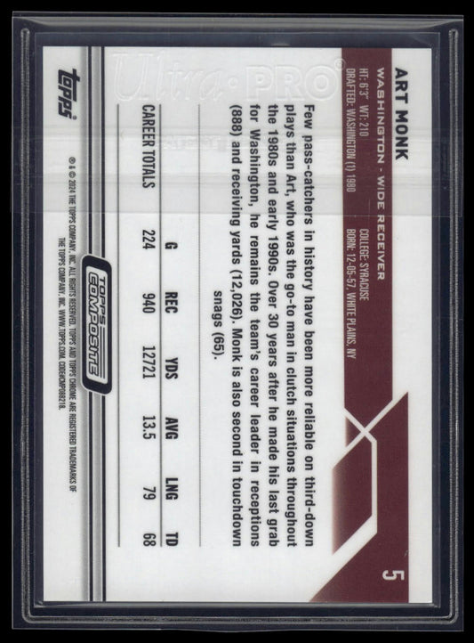 2023 Topps Composite #5 Art Monk Topps Chrome Blue Geometric #/99