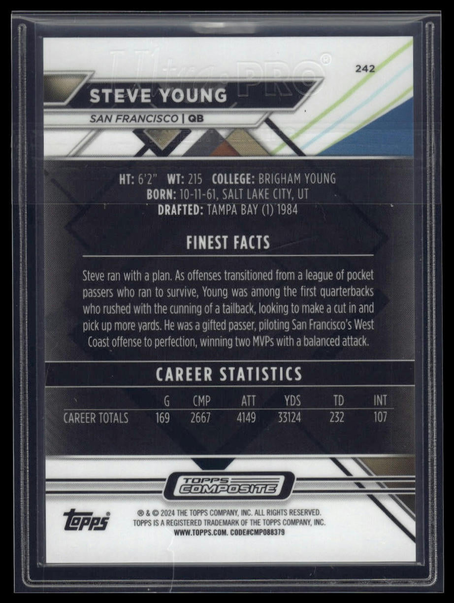 2023 Topps Composite #242c Steve Young Finest Purple Checkboard /75