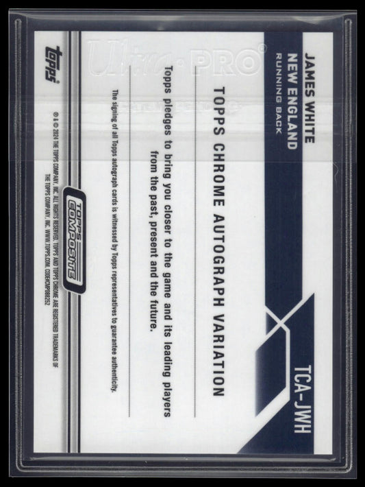 2023 Topps Composite #TCA-JWH James White Topps Chrome Autographs Purple #/175