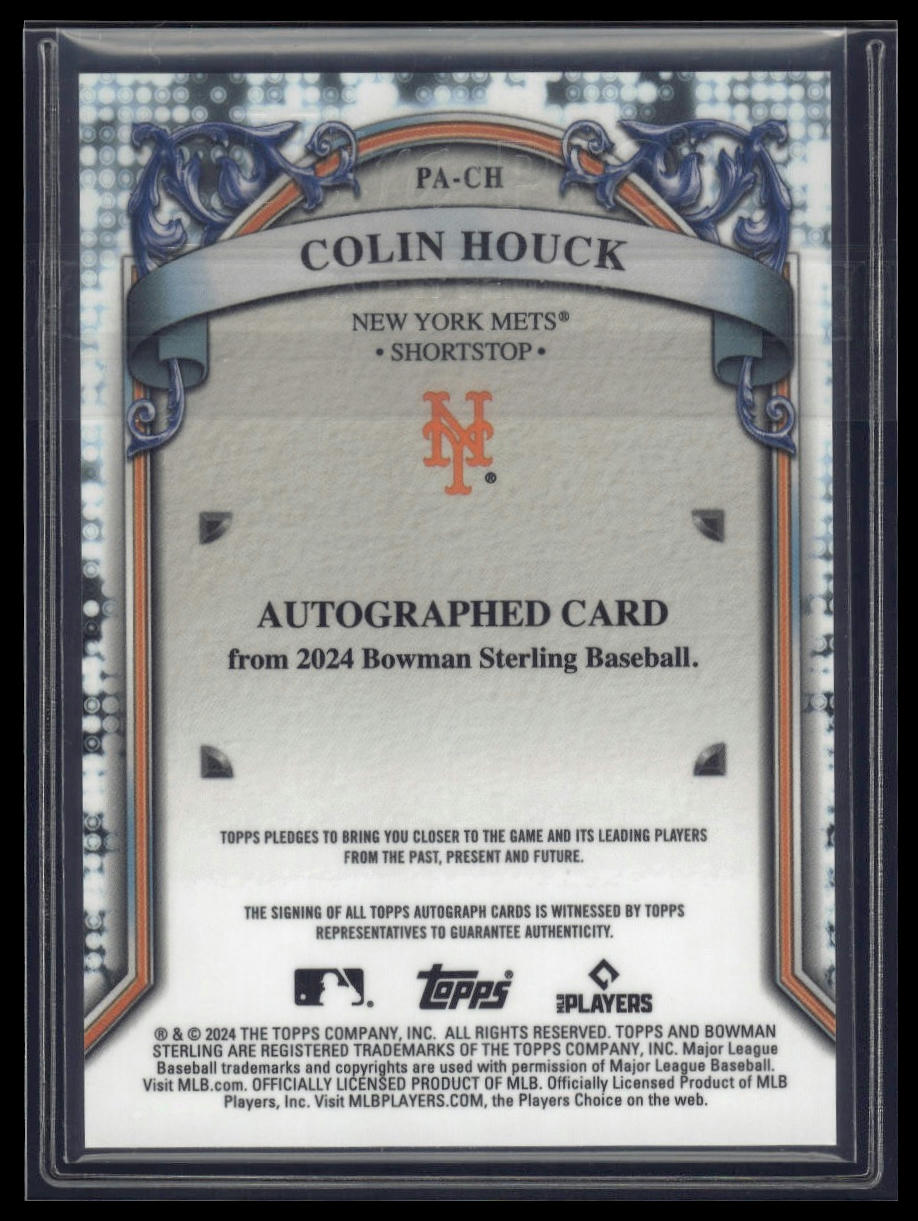 2024 Bowman Sterling #PA-CH Colin Houck Prospect Autographs
