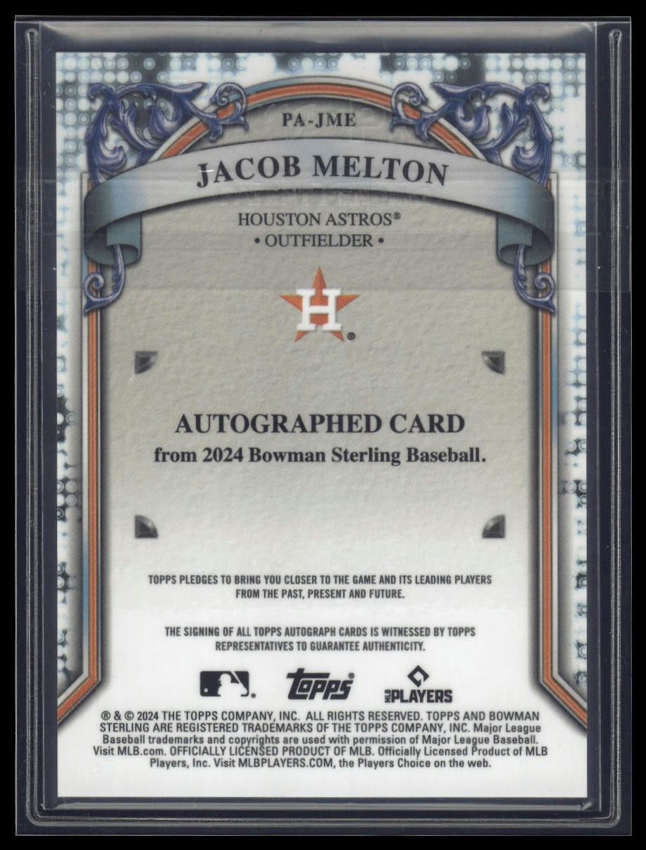 2024 Bowman Sterling #PA-JME Jacob Melton Prospect Autographs