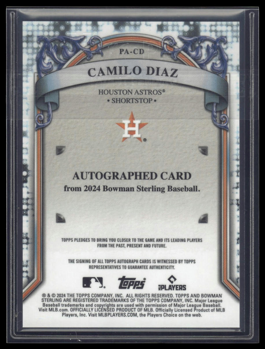 2024 Bowman Sterling #PA-CD Camilo Diaz Prospect Autographs Purple /120