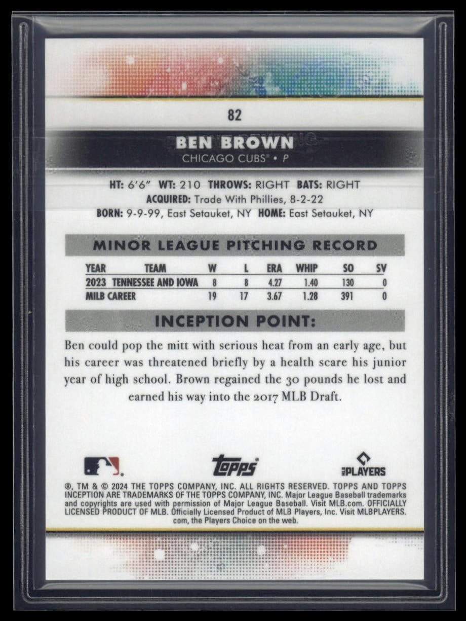 2024 Topps Inception #82 Ben Brown