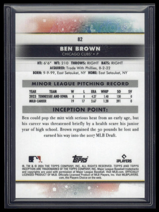 2024 Topps Inception #82 Ben Brown