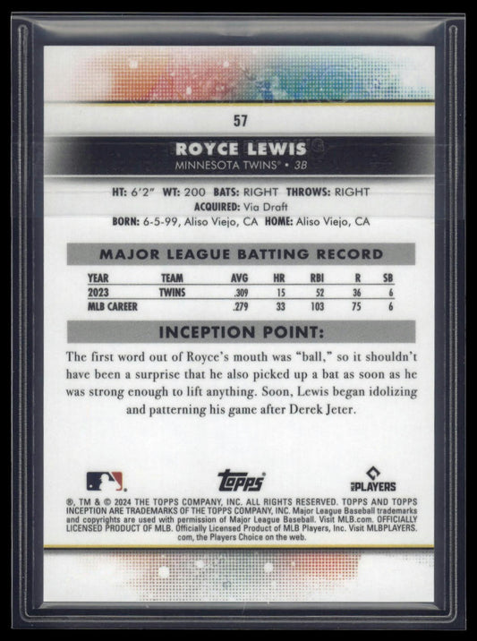 2024 Topps Inception #57 Royce Lewis