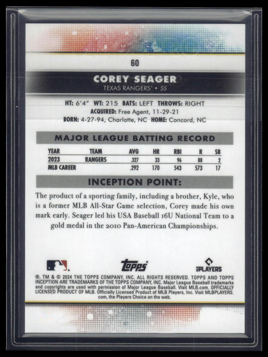 2024 Topps Inception #60 Corey Seager