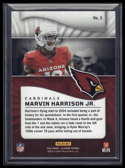 2024 Panini Illusions #3 Marvin Harrison Jr. Light Blue Trophy Collection #/249