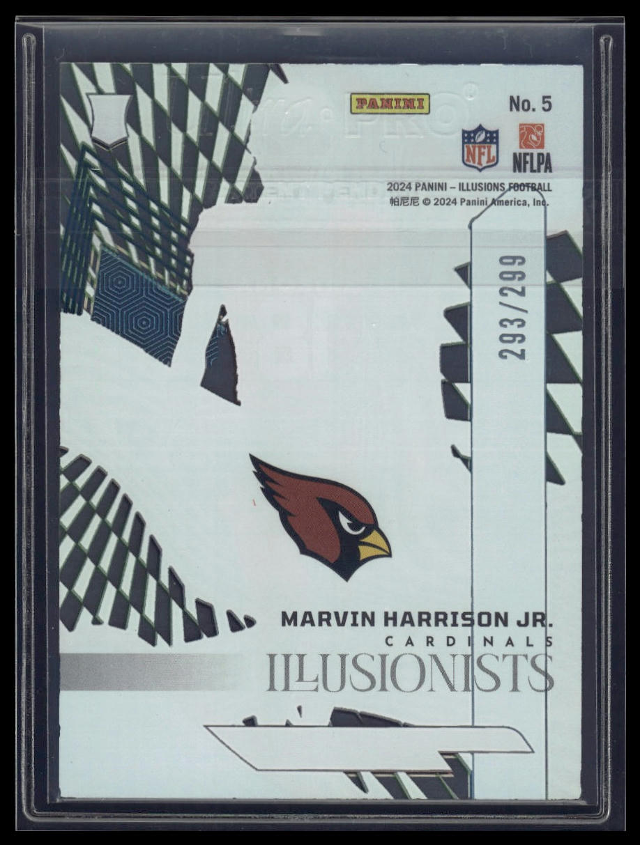 2024 Panini Illusions #5 Marvin Harrison Jr. Illusionists Light Blue #/299
