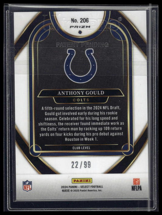 2024 Panini Select #206 Anthony Gould Blue Prizm #/99