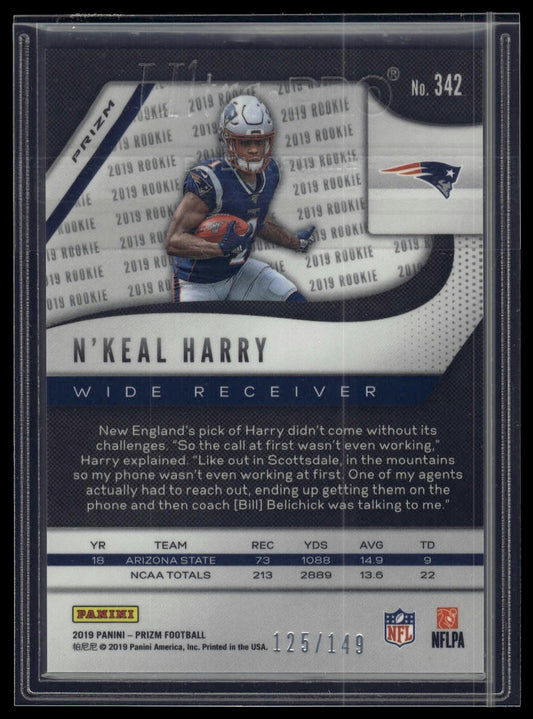 2019 Panini Prizm #342 N'Keal Harry Red Wave #/149