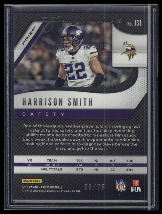 2019 Panini Prizm #131 Harrison Smith Green Scope #/75