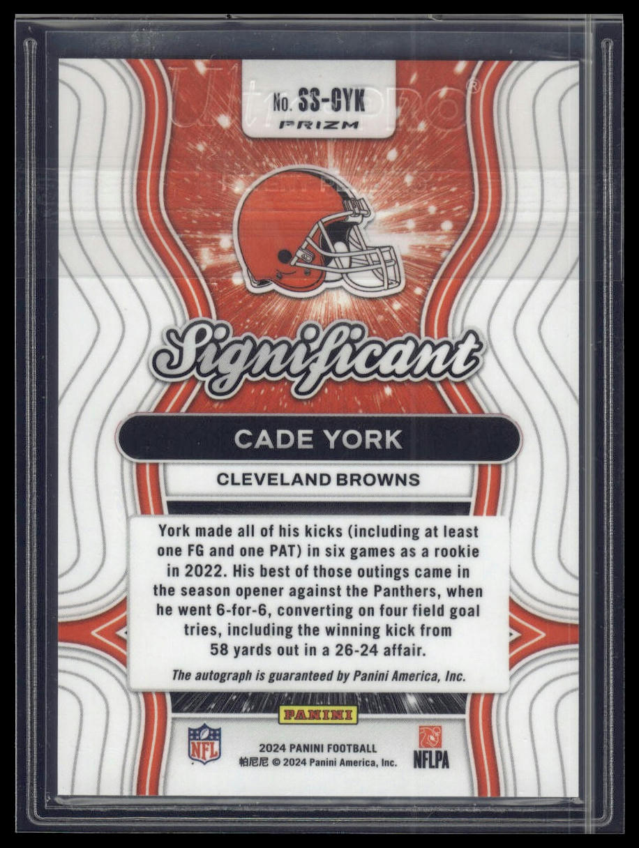 2024 Panini Prizm #SS-CYK Cade York Significant Signatures