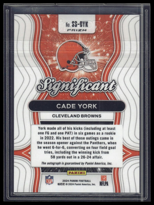 2024 Panini Prizm #SS-CYK Cade York Significant Signatures