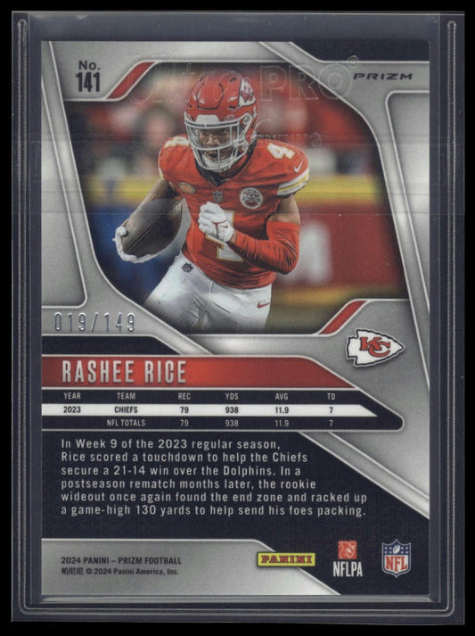 2024 Panini Prizm #141 Rashee Rice Red Wave #/149