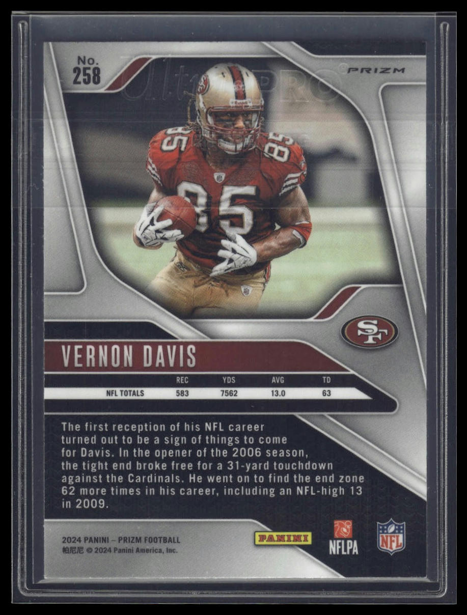 2024 Panini Prizm #258 Vernon Davis Green Ice