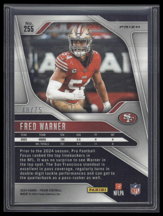 2024 Panini Prizm #255 Fred Warner Green Wave