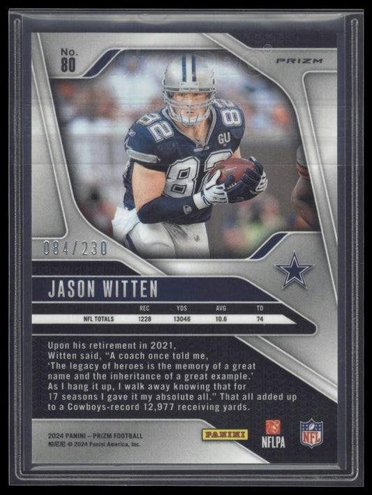 2024 Panini Prizm #80 Jason Witten Orange #/249