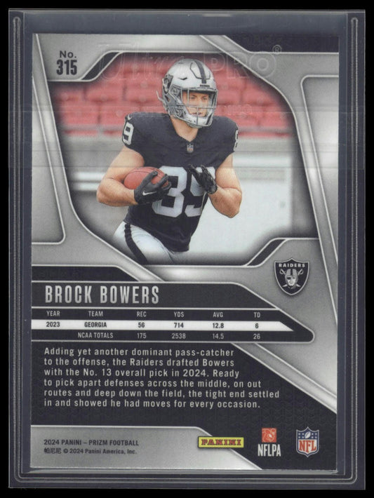 2024 Panini Prizm #315 Brock Bowers