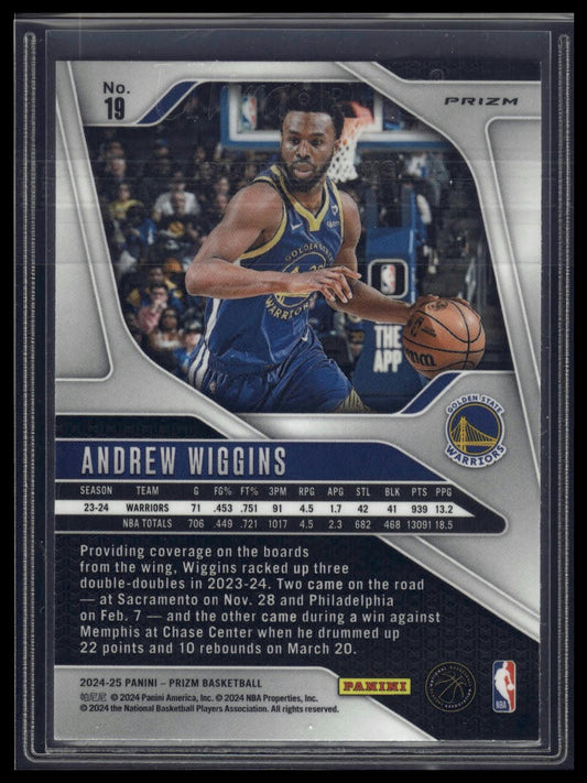 2024-25 Panini Prizm #19 Andrew Wiggins Prizms Silver