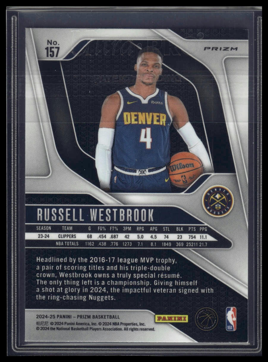 2024-25 Panini Prizm #157 Russell Westbrook Prizms Silver