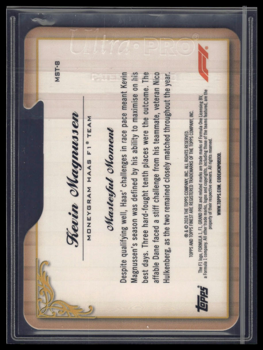 2024 Topps Finest Formula 1 #MST-8 Kevin Magnussen Masters Die Cut #/74