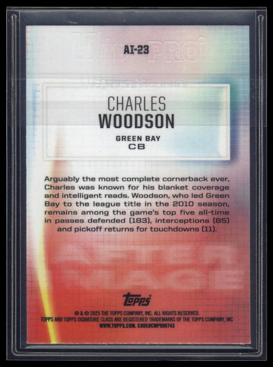 2024 Topps Signature Class #AI-23 Charles Woodson After Image Teal #/225