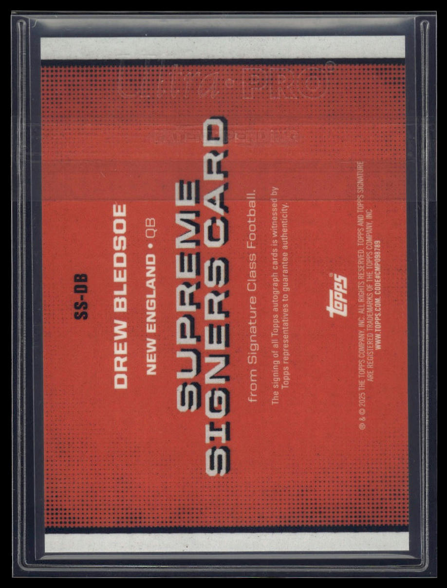 2024 Topps Signature Class #SS-DB Drew Bledsoe Supreme Signers
