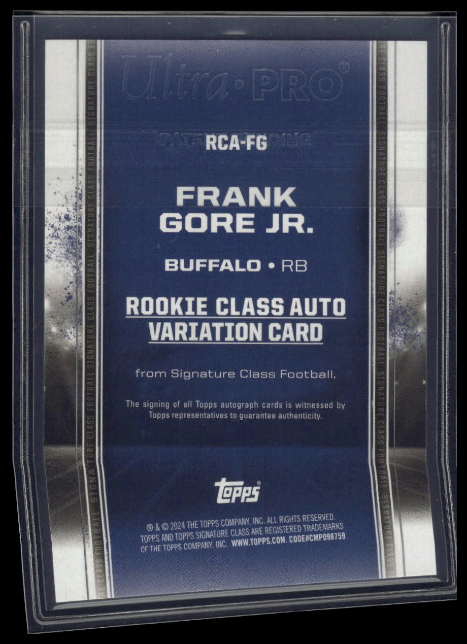 2024 Topps Signature Class #RCA-FG Frank Gore Jr. Rookie Class Auto Variation